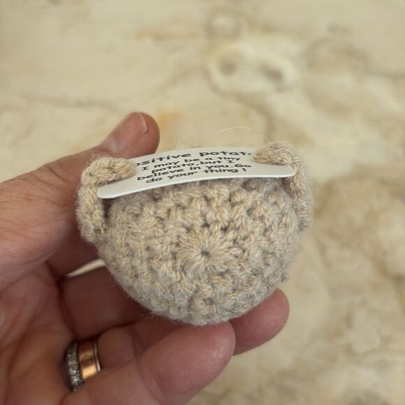 NEW! Positive Potato Motivational Emotional Support Crochet Ornament - Picture 6 of 7